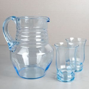 Mavi Cam Sürahi Takımı