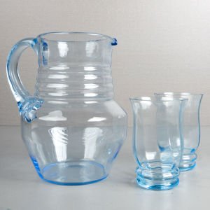 Mavi Cam Sürahi Takımı