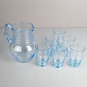 Mavi Cam Sürahi Takımı