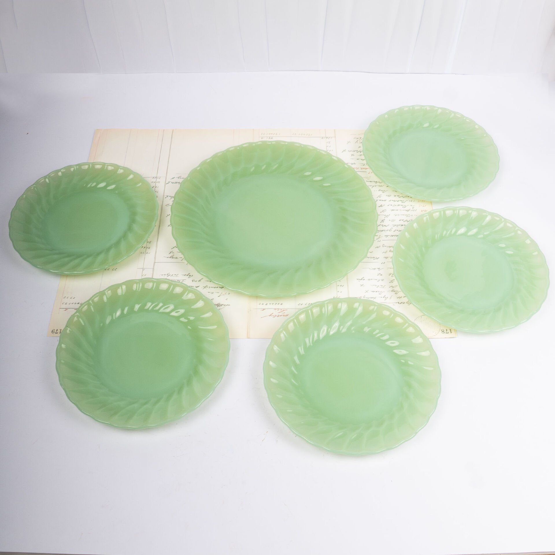 Anchor Hocking Jadeite Pasta Takımı