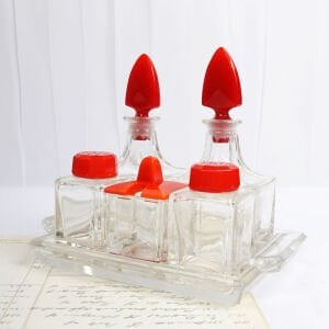 Kırmızı Kapaklı Tuzluk Seti