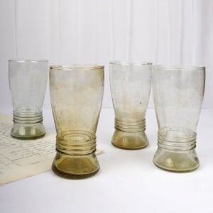 Ege İşi Sarı Dipli Meşrubat Bardakları