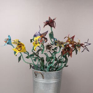 Boncuk İşleme Çiçek Demeti