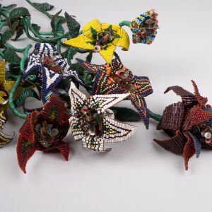 Boncuk İşleme Çiçek Demeti