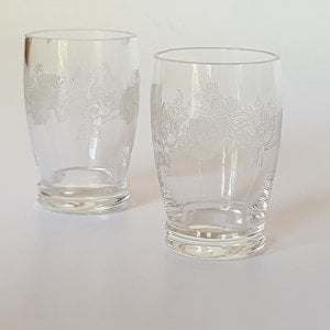 İğne İşli Çift Çiçekli Likör Bardağı