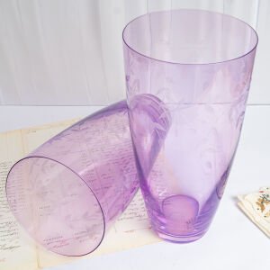 Kristal Çift Lila Vazo