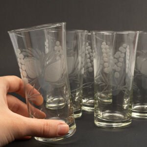 Akasya Desenli 5 Bardak