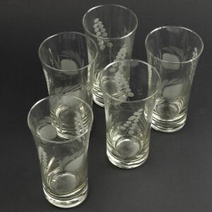 Akasya Desenli 5 Bardak