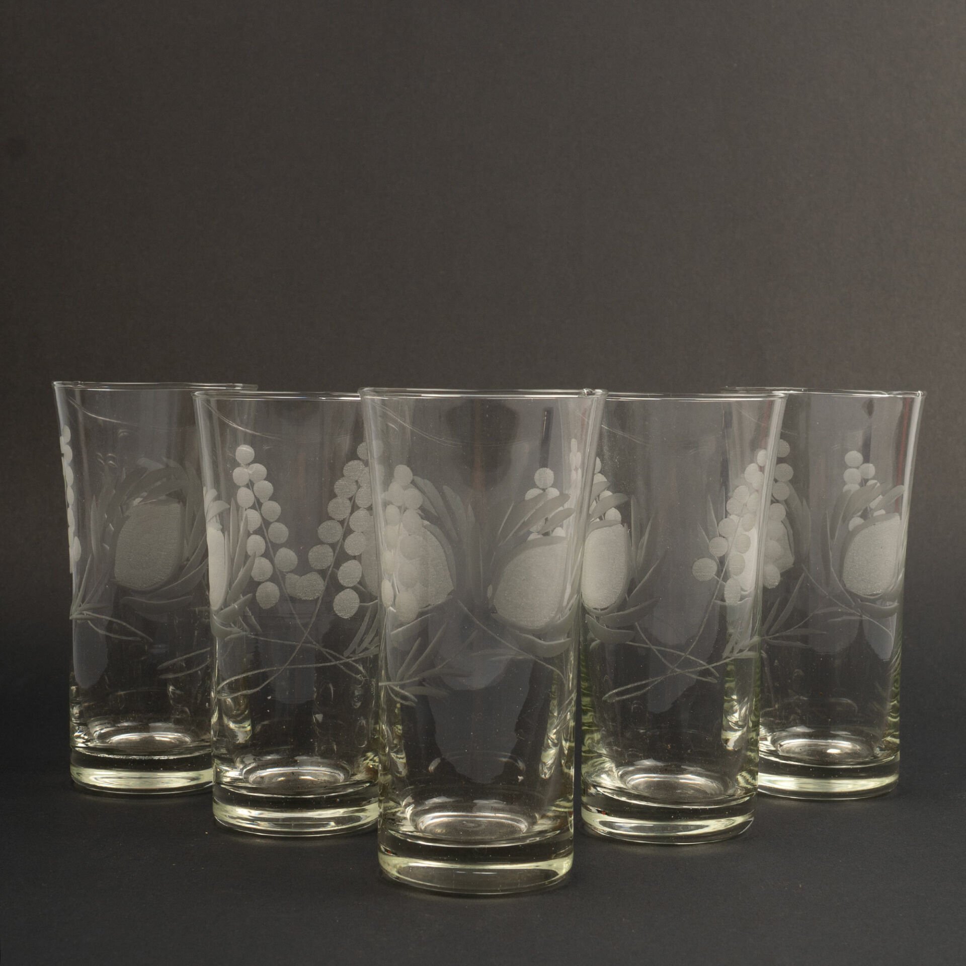 Akasya Desenli 5 Bardak