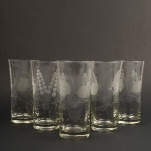 Akasya Desenli 5 Bardak