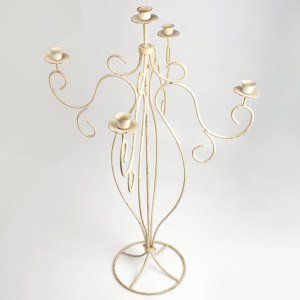 Ferforje Dört Kollu Şamdan