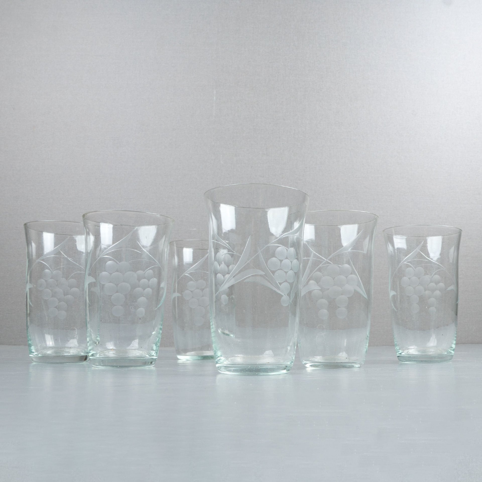 Üzüm Desenli Bardak Seti