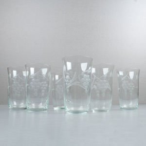 Üzüm Desenli Bardak Seti