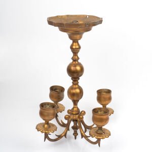 Bronz 4 Kollu Şamdan