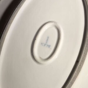 Kenarı Çizgili Çift Servis Tabağı