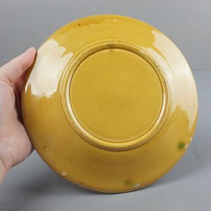 Asma Yapraklı Majolica Tabak