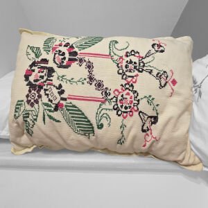 Pembeli Yeşilli Arkası Sarı Kırlent