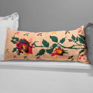 İnce Tek Güllü Kırlent