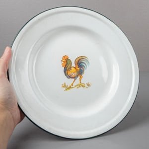 Horozlu Emaye Tabak