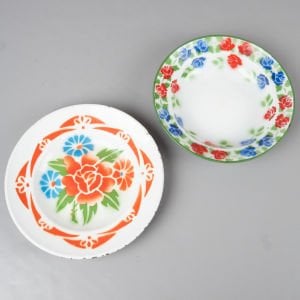 Büyük Gül Desenli Emaye Tabak