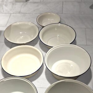 Beyaz Emaye Geniş Çanak