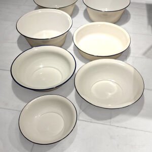 Beyaz Emaye Orta Çanak