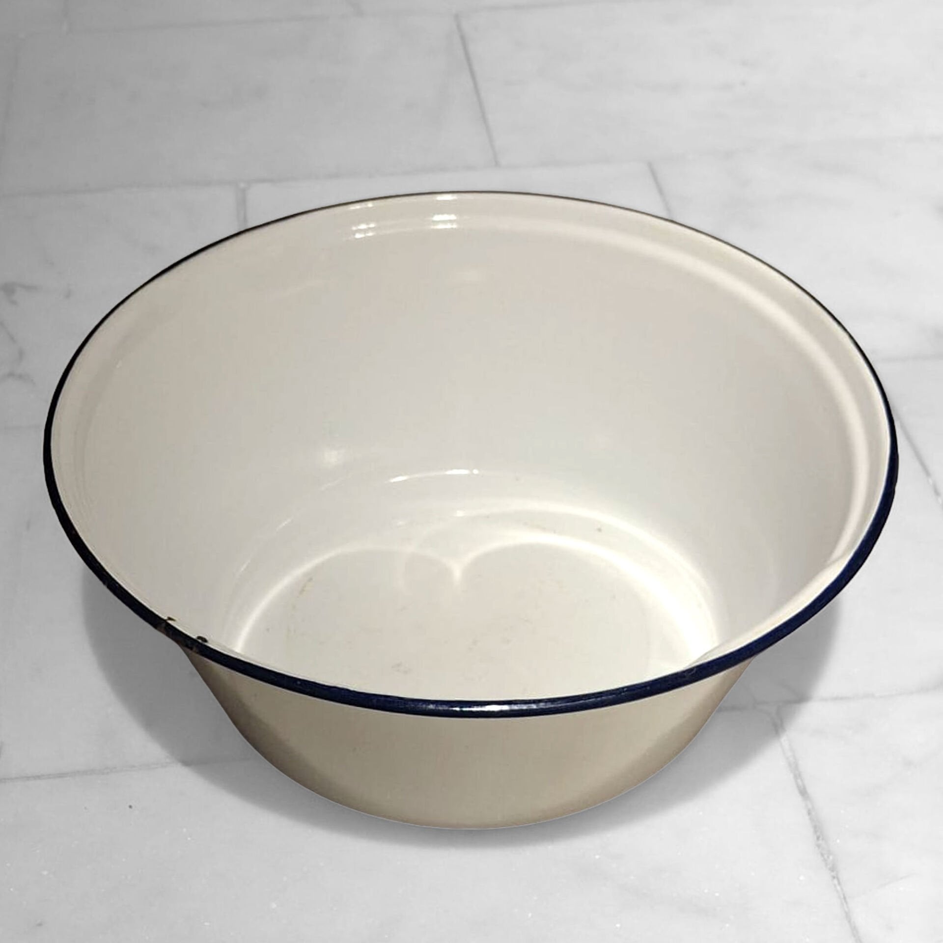 Beyaz Emaye Derin Çanak