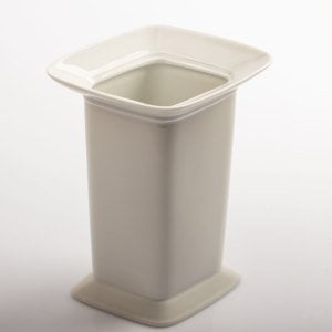 Keiser Baklava Kesitli Beyaz Porselen Vazo