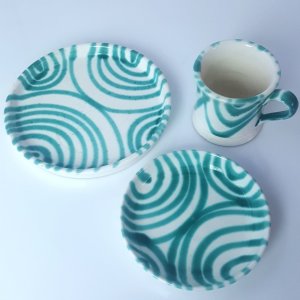 Avusturya Gmundner Keramik Vertigo Fincan Trio