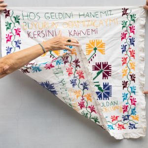 Hoş Geldiniz Hanemize Kanaviçe Pano