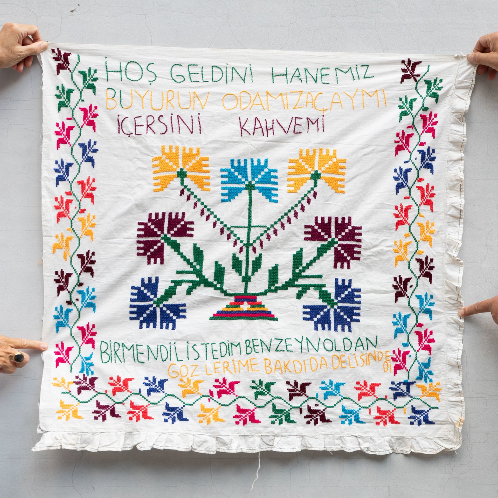 Hoş Geldiniz Hanemize Kanaviçe Pano