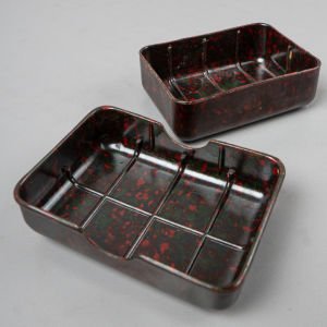 Bordo Siyah Art Deco Bakalit Kutu