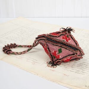 Boncuk İşli Pembe El Çantası