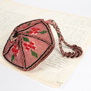 Boncuk İşli Pembe El Çantası