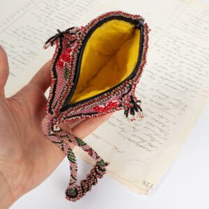 Boncuk İşli Pembe El Çantası