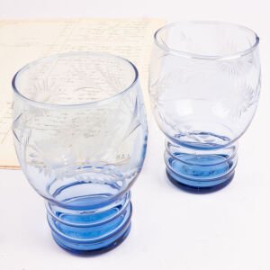 Çift Mavi Bardak