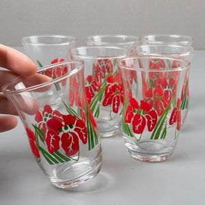 Atatürk Çiçekli 7 Çay Bardağı