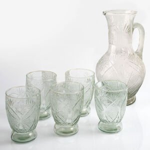 Kristal Görünümlü Kalıp Sürahi Bardak Takımı