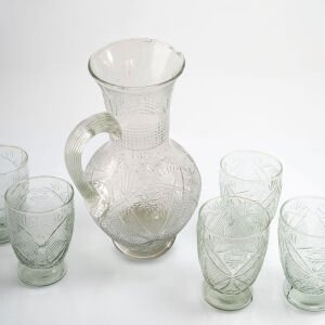 Kristal Görünümlü Kalıp Sürahi Bardak Takımı