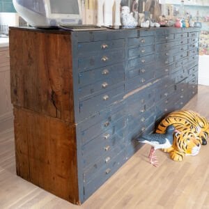 İtalyan Matbaa Hurufat Dolabı