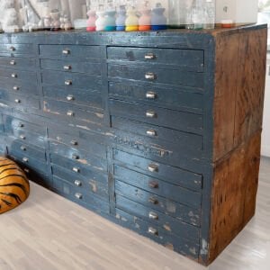 İtalyan Matbaa Hurufat Dolabı