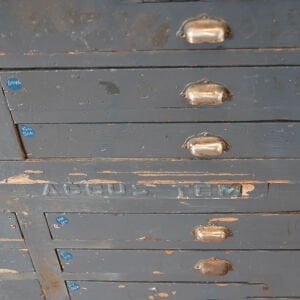 İtalyan Matbaa Hurufat Dolabı