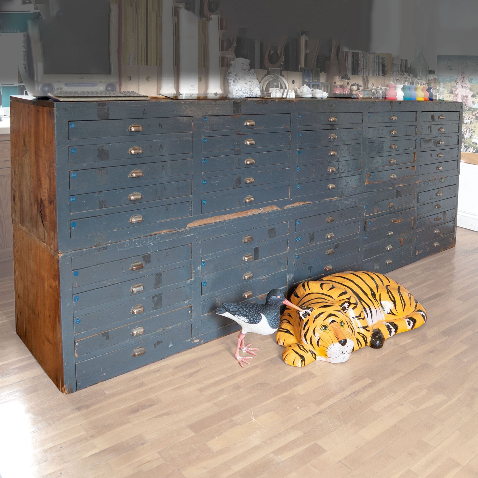 İtalyan Matbaa Hurufat Dolabı