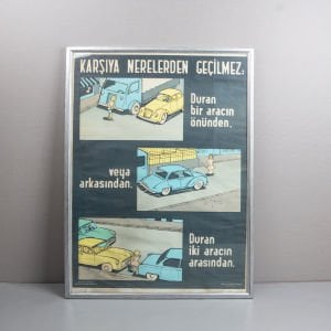 Trafik Kuralı Afiş Çerçeveli