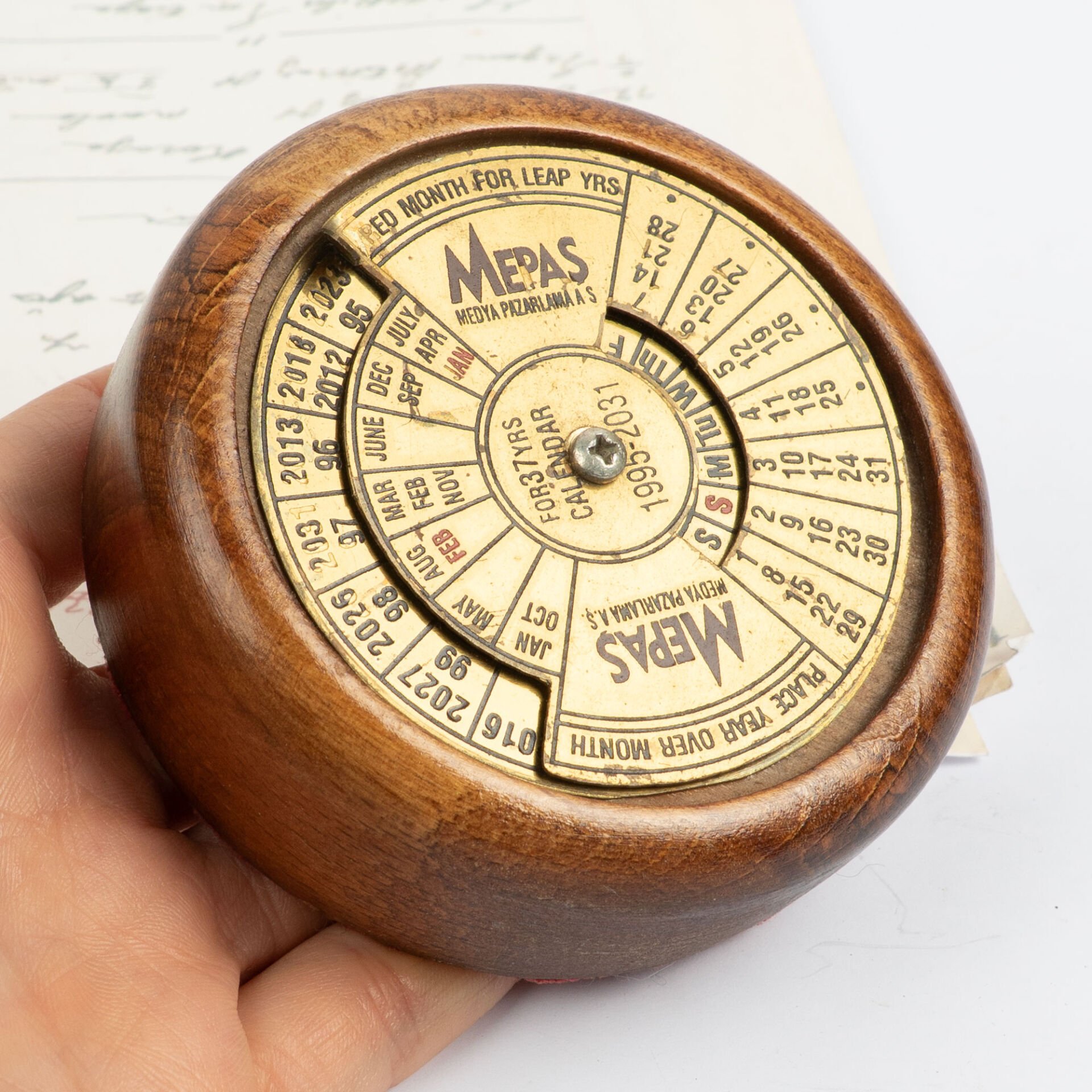 Sonsuz Takvim Kâğıt Ağırlığı