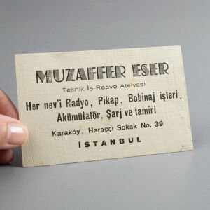 Muzaffer Eser Dükkan Kartı