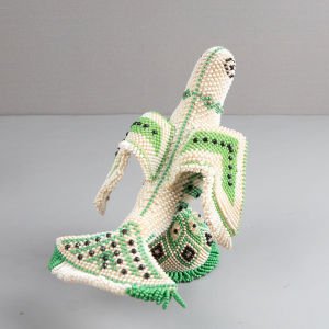 Yeşil Beyaz Boncuk Kuş