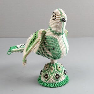 Yeşil Beyaz Boncuk Kuş