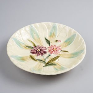 Çift Çiçekli Majolica Kase