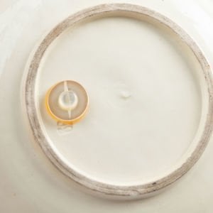 Çift Çiçekli Majolica Kase